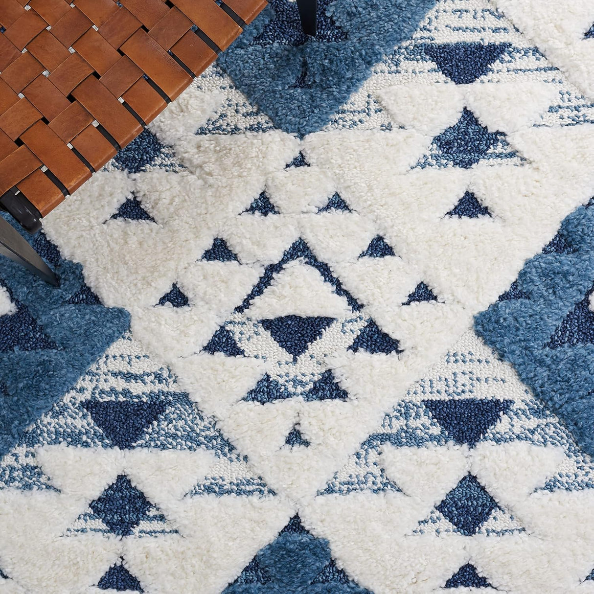 Alfombra Shag Marroquí - Diseño Ideal para Áreas de Tráfico (MTS688M-10)