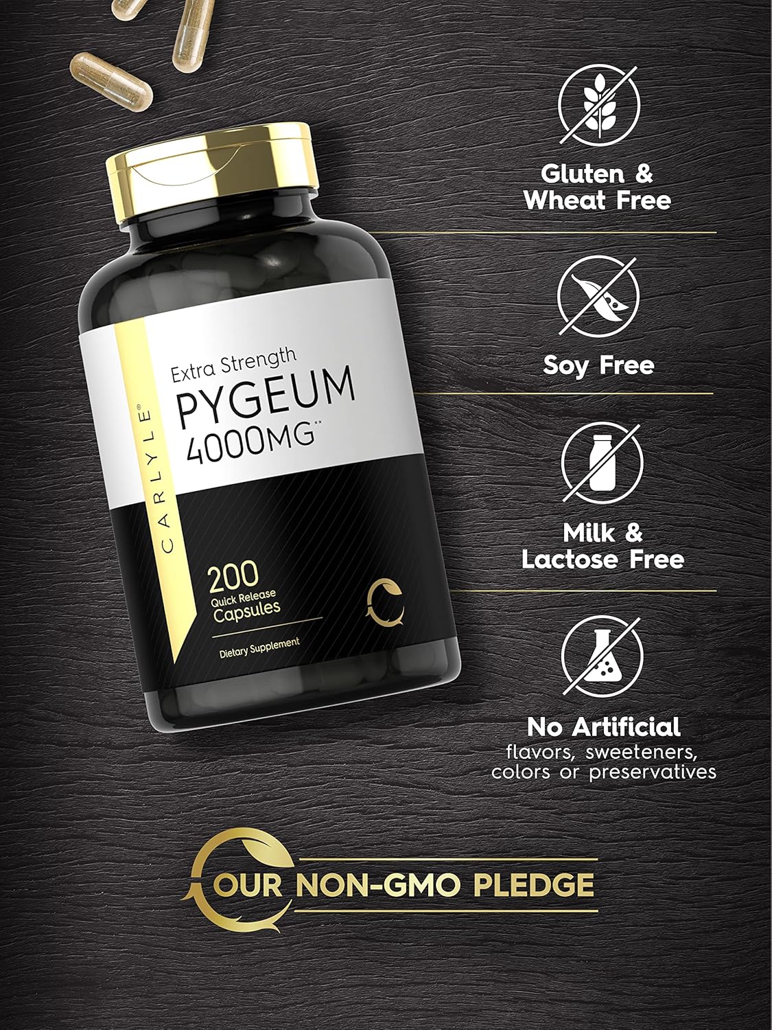 Suplemento Carlyle Corteza de Pygeum africanum 1500 mg  200u