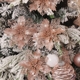 Flores Poinsettia Artificial 16 Pcs - Wironlst Decoraciones Navidad