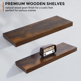Estantes Flotantes de Madera - 2 Pack 9 - 24 W x 9 D x 1.6 H