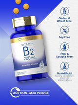 Suplemento Vitamina B-2  Riboflavina  200 mg  150 tabletas