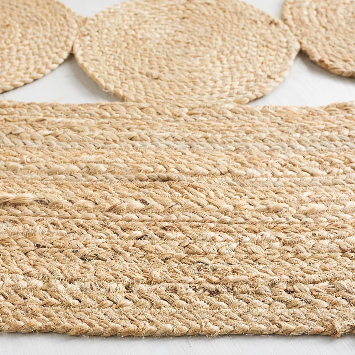 Alfombra Redonda 6'6, SAFAVIEH, Jute, Ideal para Áreas con Tráfico NF364B