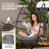 Silla colgante SereneLife, soporte acero, cojín, reposacabezas