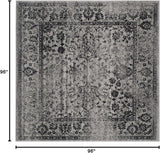 Alfombra de Área Cuadrada, Diseño Oriental Distressed, ADR109B