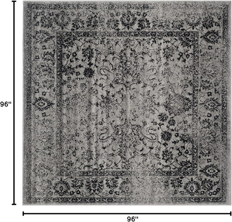Alfombra de Área Cuadrada, Diseño Oriental Distressed, ADR109B