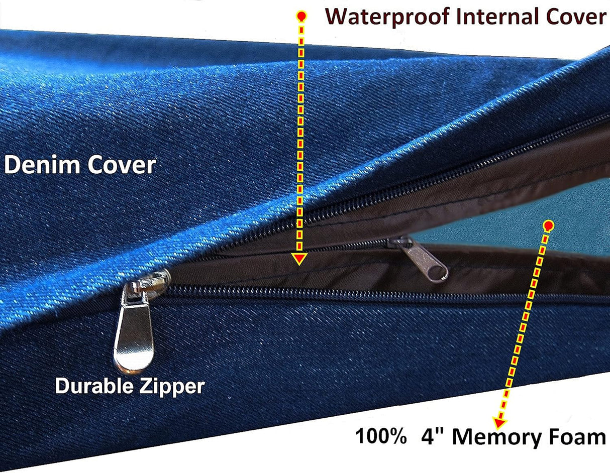 Cama ortopédica para perros Dogbed4less, espuma memoria 37x27