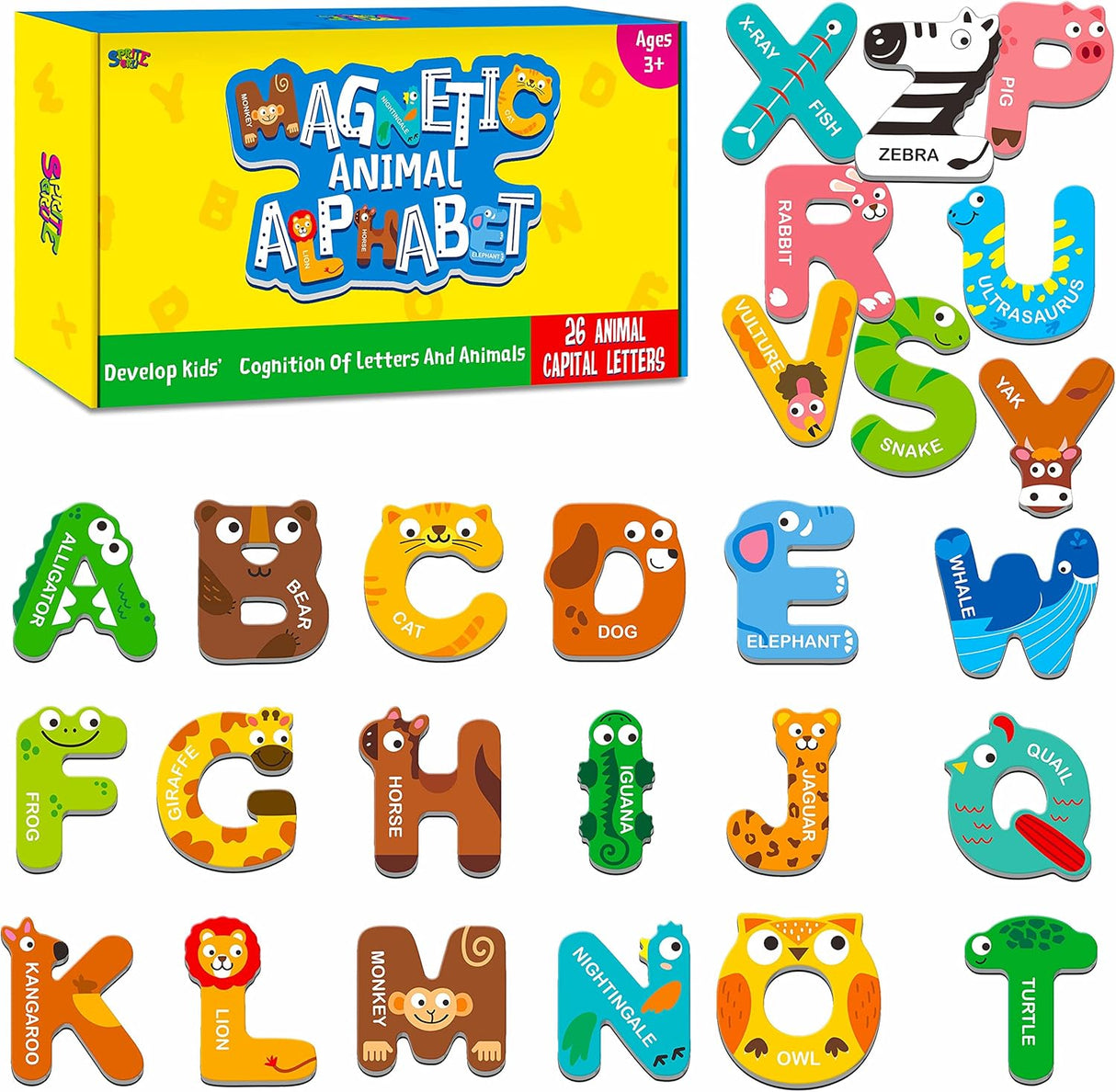 Imanes de Letras Magnéticas, Juguetes Educativos para Niños