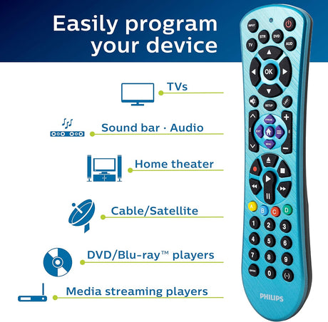 Control Remoto Universal Philips, 4 Dispositivos, SRP4229B/27