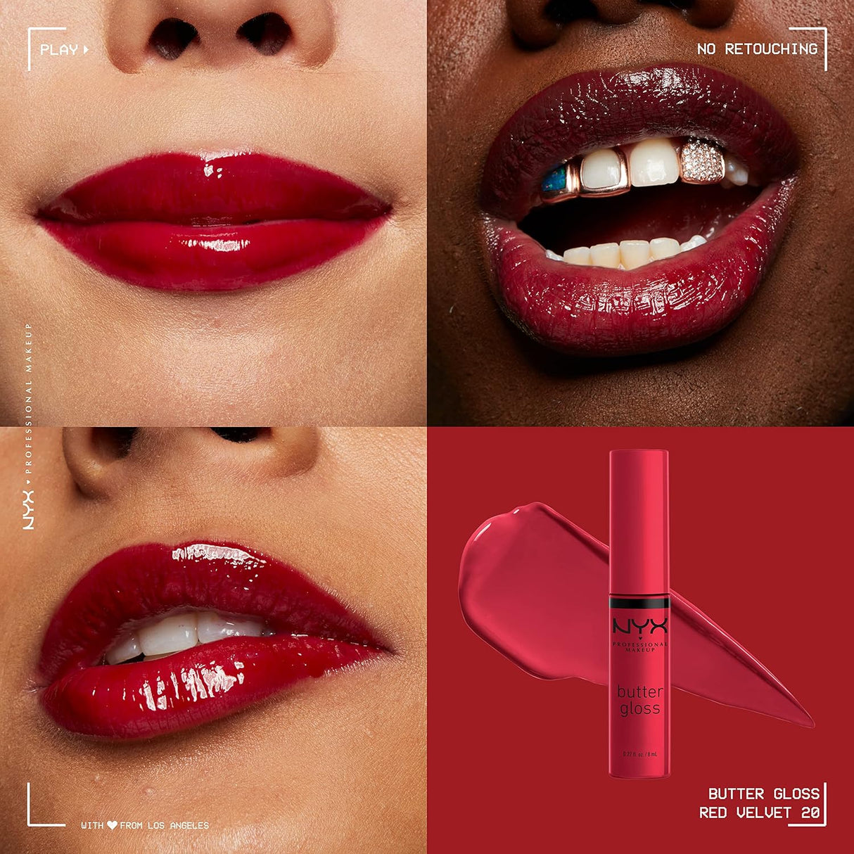 maquillaje profesional Brillo labial color Rojo Velvet