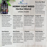 Suplemento Horny Goat Weed con maca, L-arginina 120 cápsulas