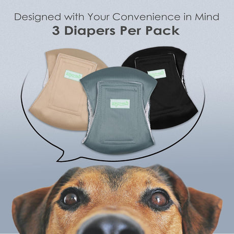 wegreeco Pañales lavables para perros machos lavables