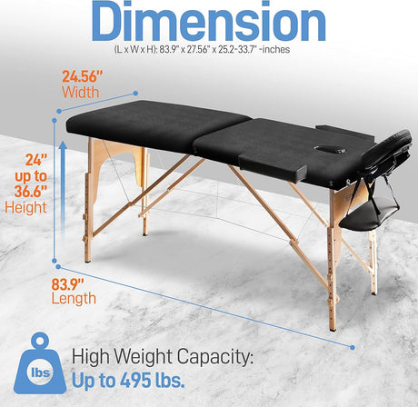 Mesa de masaje color marrón  SereneLife  SLMASGE1