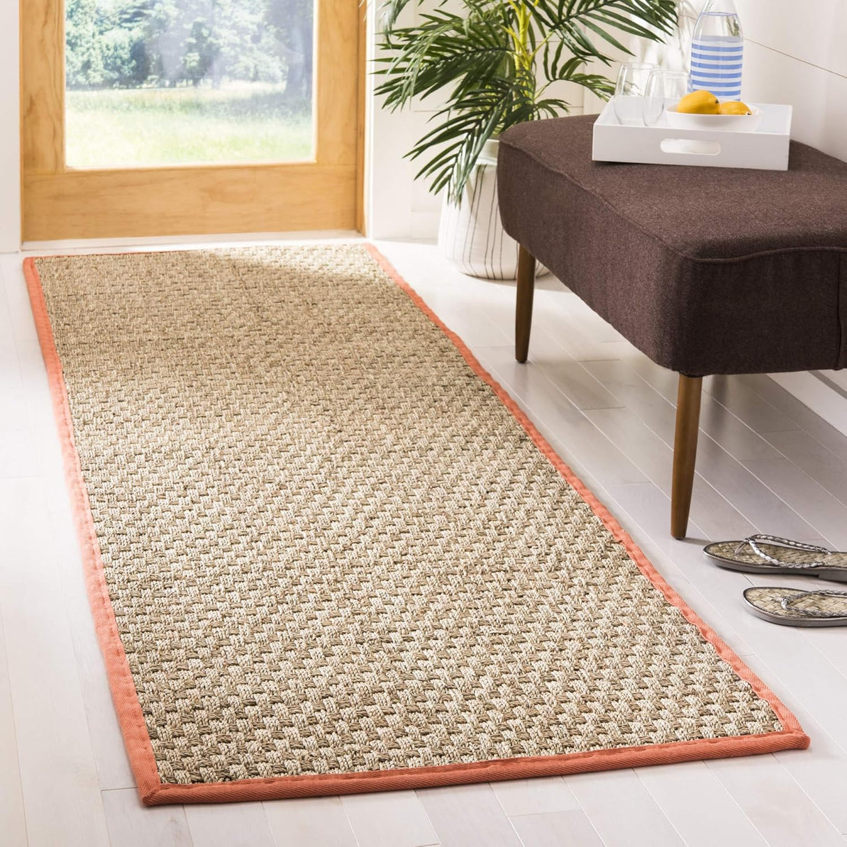 Alfombra Runner de Fibra Natural, SAFAVIEH, Diseño de Seagrass, NF114P