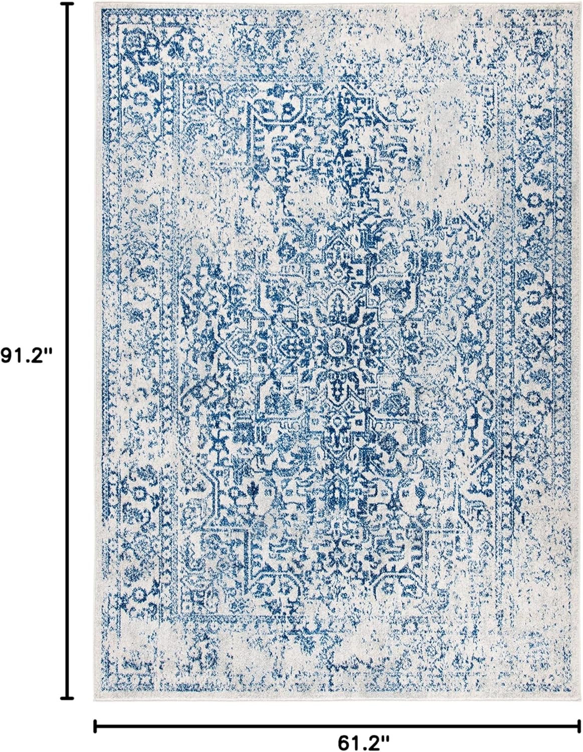 Alfombra Oriental Desgastada para Sala y Dormitorio EVK256N
