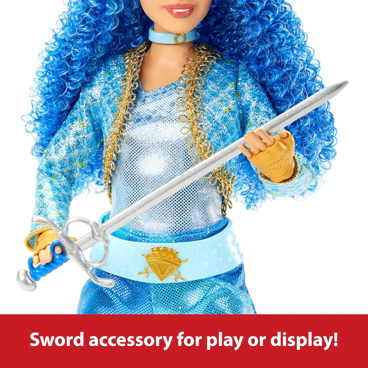 Muñeca de moda Descendants, Mattel, accesorios y espada, Chloe