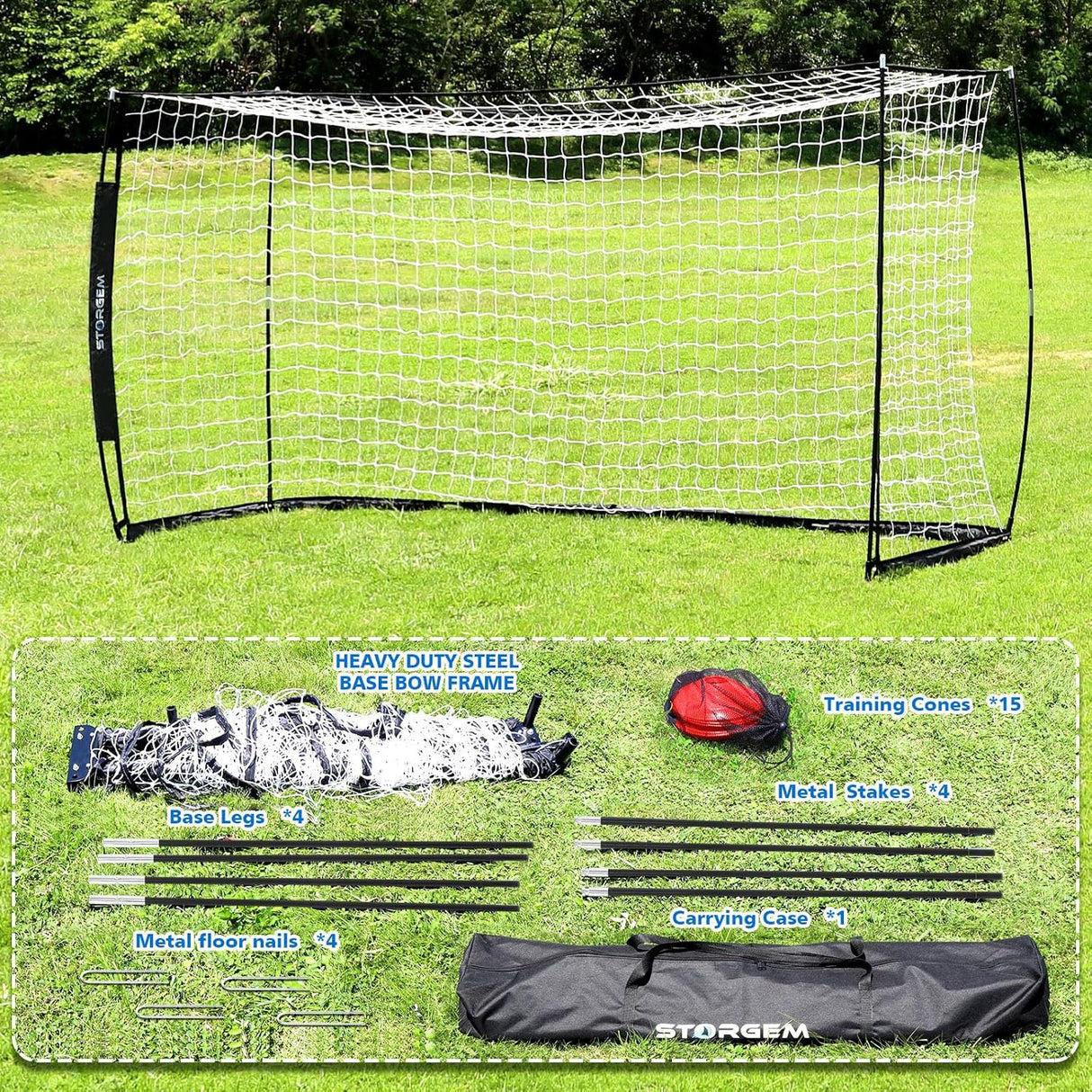 Storgem Portería de fútbol para Patio Trasero