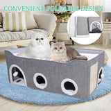 Casa para Gatos Interiores - Cama Grande y Colapsable con Cúpula