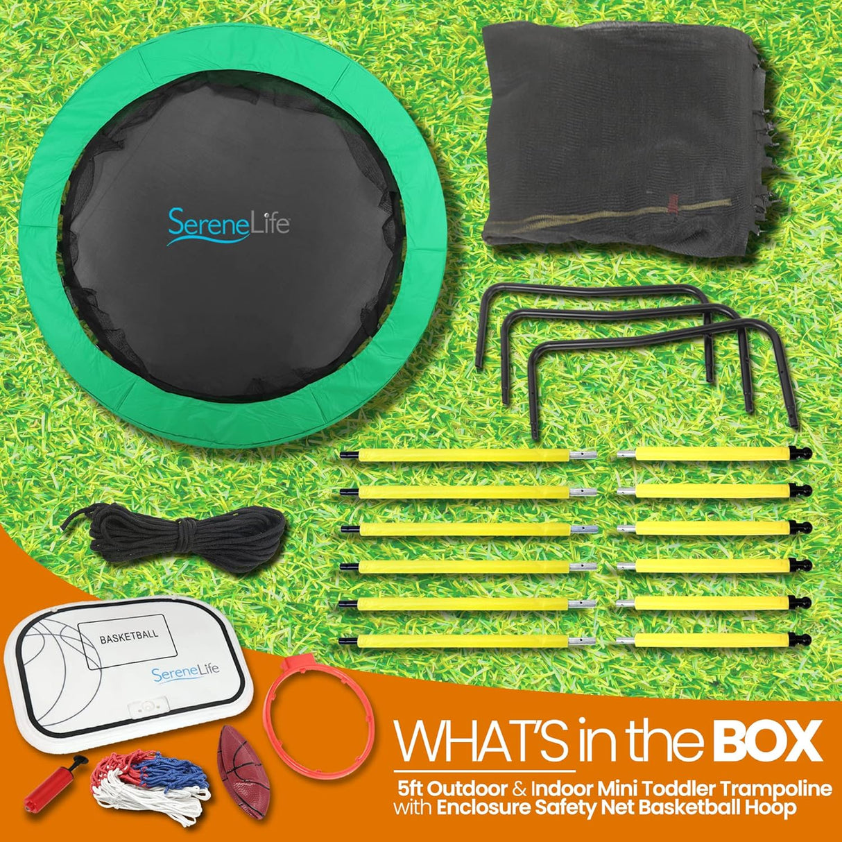 Trampolín para niños SERENELIFE ‎SLTRA5BL