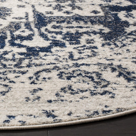Alfombra Redonda Oriental Medallón Nieve Modelo MAD603D