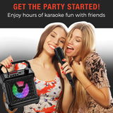 Altavoz Bluetooth Risebass con micrófono y luces de fiesta
