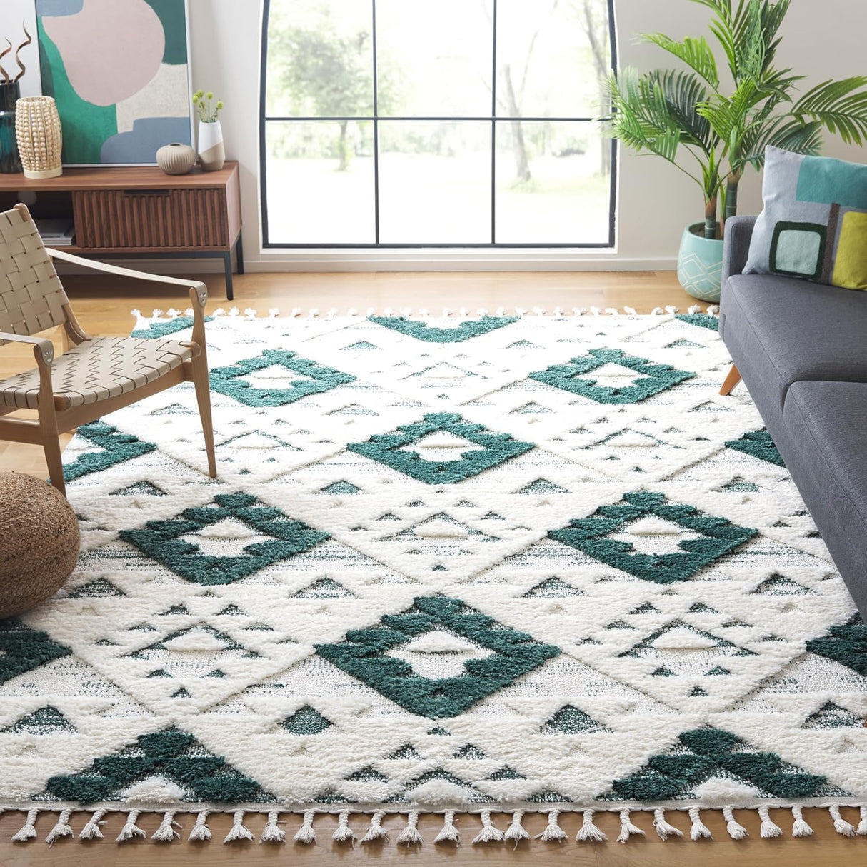 Alfombra Shag Marroquí - Diseño Ideal para Áreas de Alto Tráfico