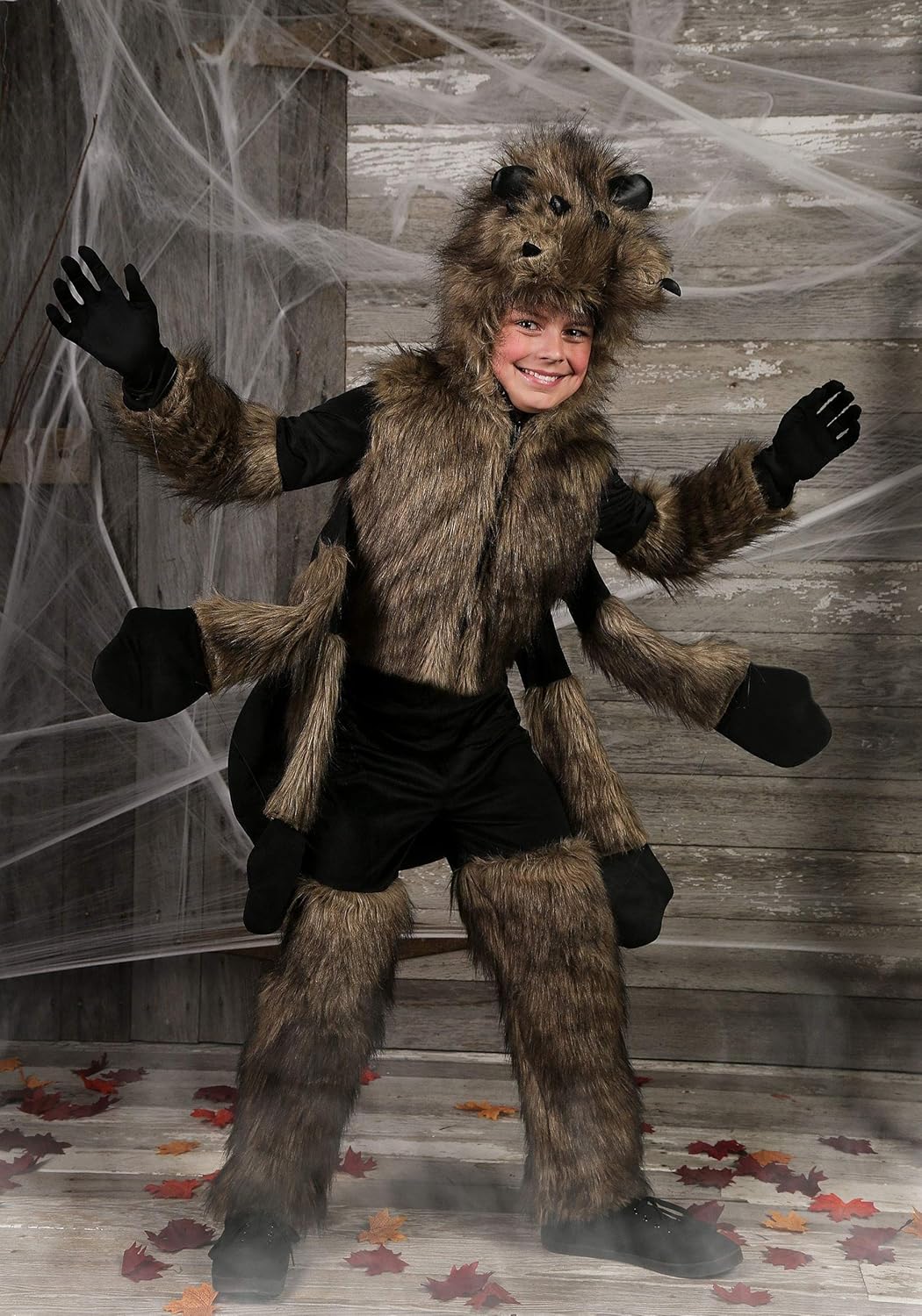 Disfraz de Araña Peluda para Niños, Halloween, 8 Patas, Modelo 2023