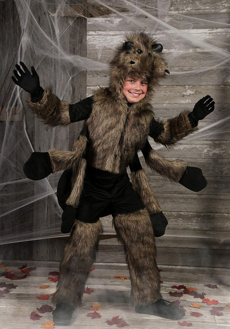 Disfraz de Araña Peluda para Niños, Halloween, 8 Patas, Modelo 2023