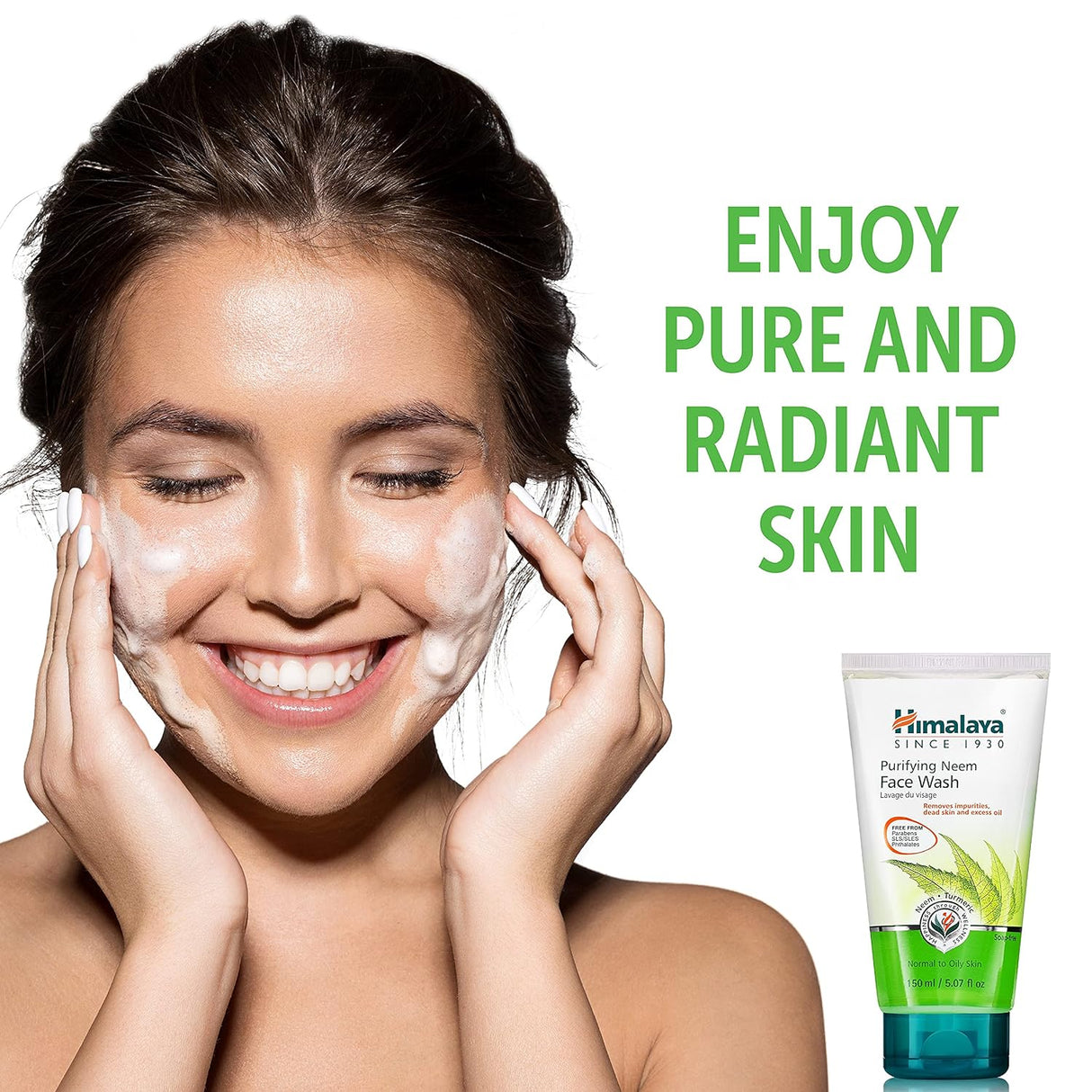 Lavado Facial de Neem y Cúrcuma para Piel Grasa, Vegano