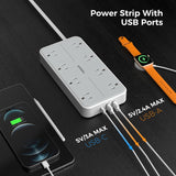 TESSAN - Protector de sobretensiones, cable de extensión