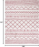 Alfombra Shag Área, Diseño Marroquí, 1.6 Grosor, ASG741P