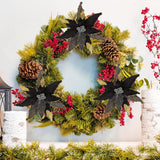 Flores Poinsettia Grandes Briful, Set de 4, 12'' Artificiales