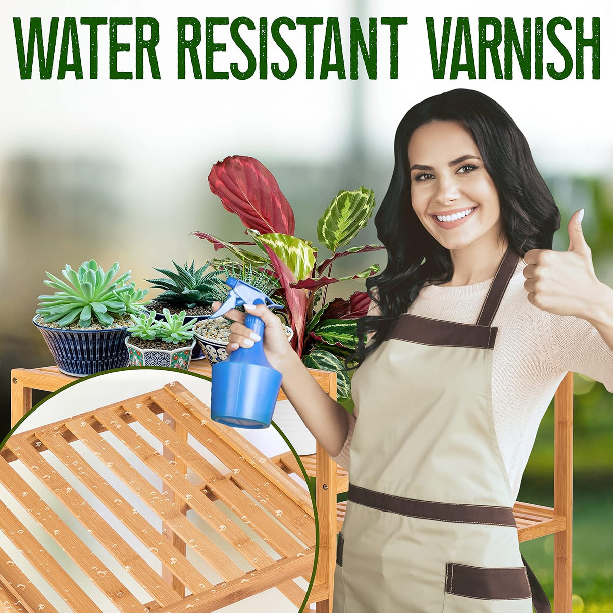 Soporte de bambú de 9 niveles para plantas SereneLife