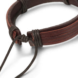 Pulsera de cuero trenzado para hombres Mujeres Negro y Marrón