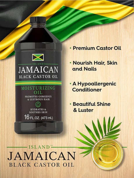 Aceite de ricino negro jamaicano de 16 onzas Nutre la piel
