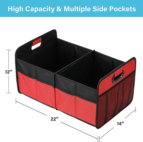 Organizador de Maletero Simple Deluxe, 2 Compartimentos, Plegable