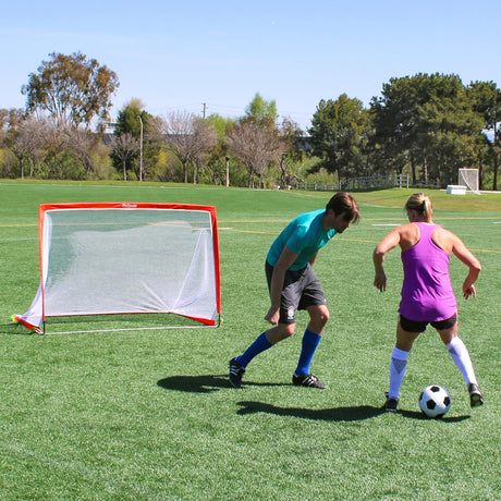 porterias de futbol con su red, fácil de trasladar