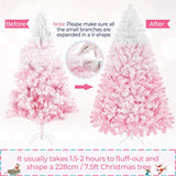 Árbol de Navidad artificial Yaheetech 7.5ft con luces blancas