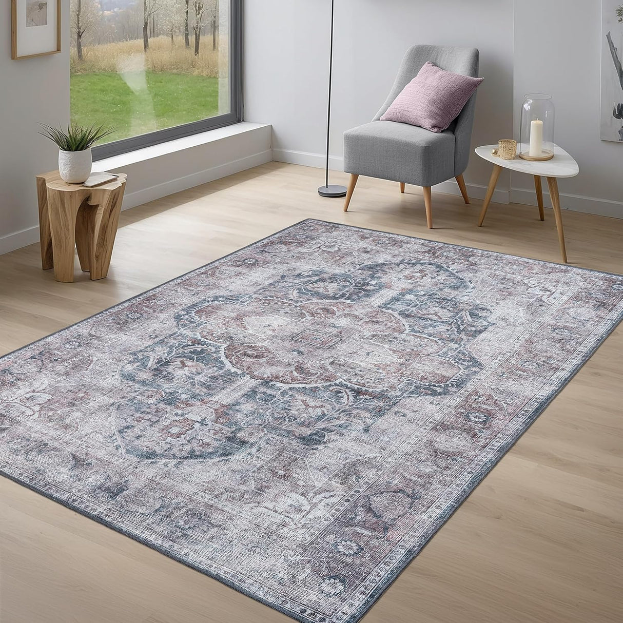 Alfombra Lavable 8x10 Adiva Antideslizante para Interior