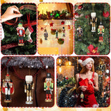Adornos Navideños Syhood 10 Pcs Nutcrackers de Madera 5