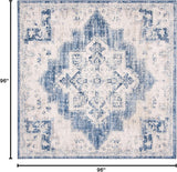 Alfombra de área cuadrada, diseño de medallón, modelo BNT865A
