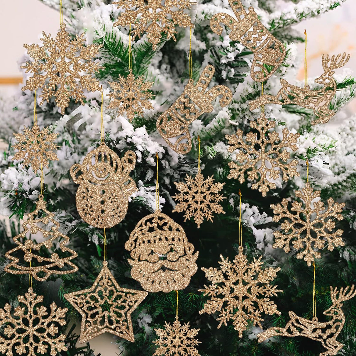 Set de 42 Adornos de Árbol de Navidad - Decoraciones Festivas