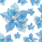 Flores Artificiales Poinsettia, WILLBOND, 36 Piezas, Decoración Navidad