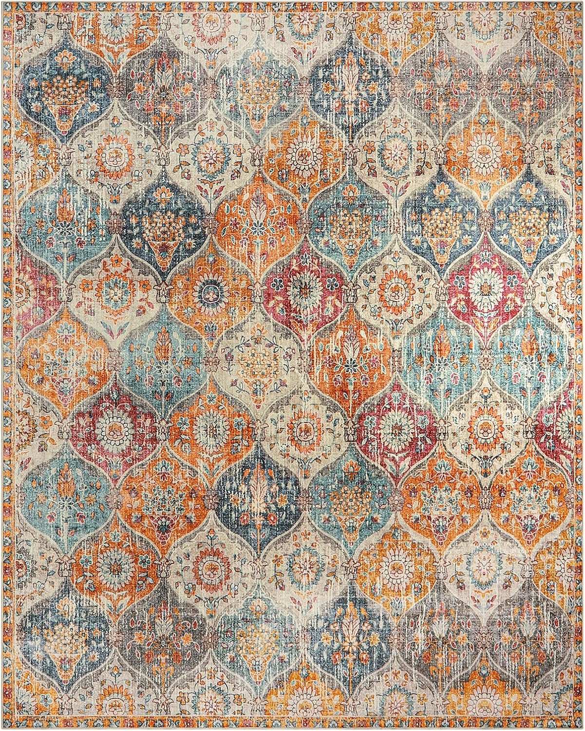 Alfombra marroquí de 8 x 10 oriental para sala Lahome