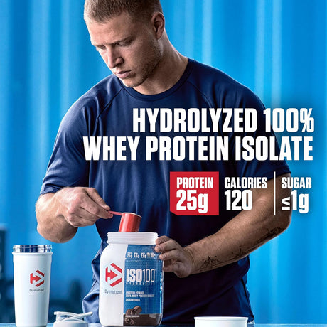 Proteína Dymatize ISO 100, 25g Aislado Hidrolizado, Birthday Cake