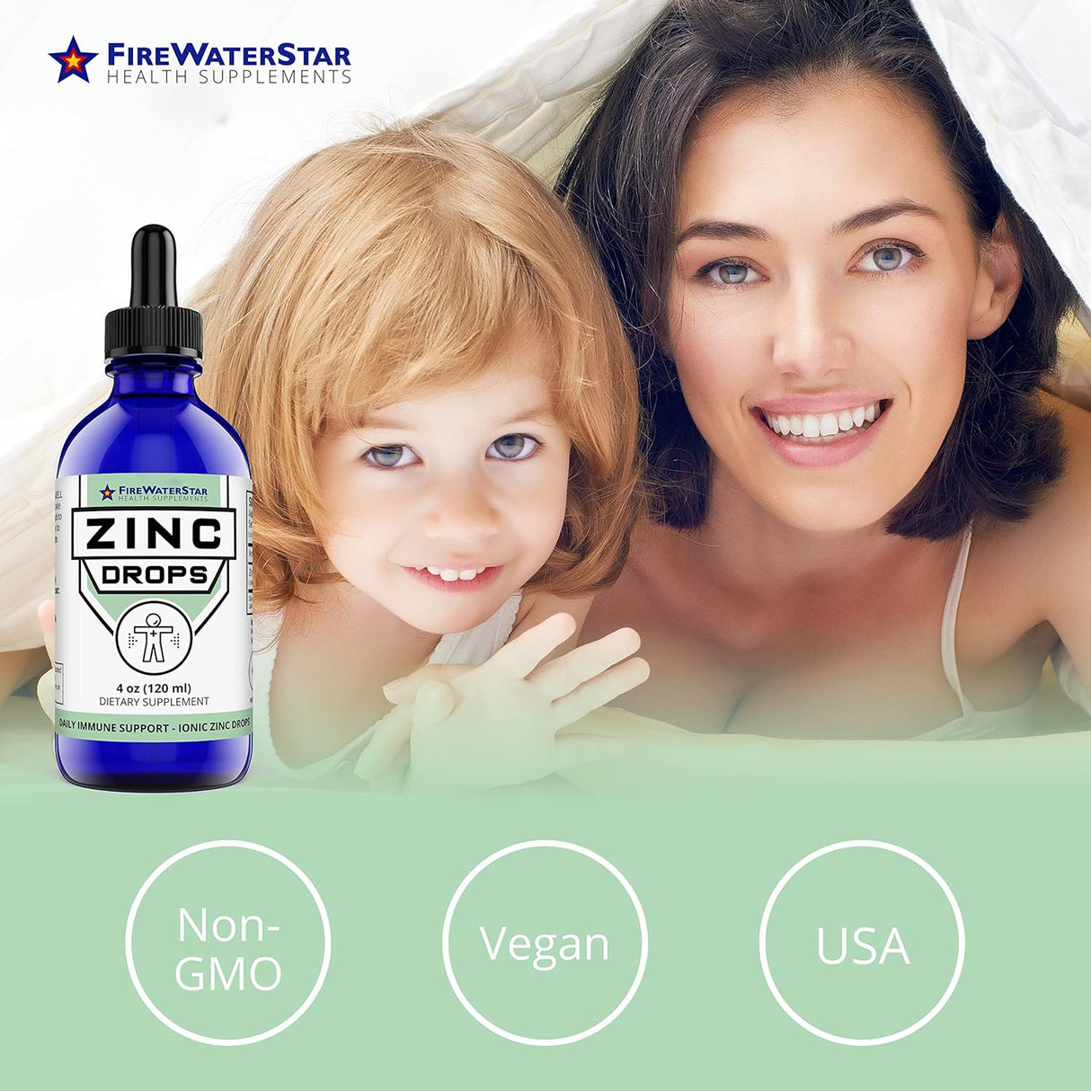 Suplementos Zinc líquido, gotas líquidas fáciles  4 onzas