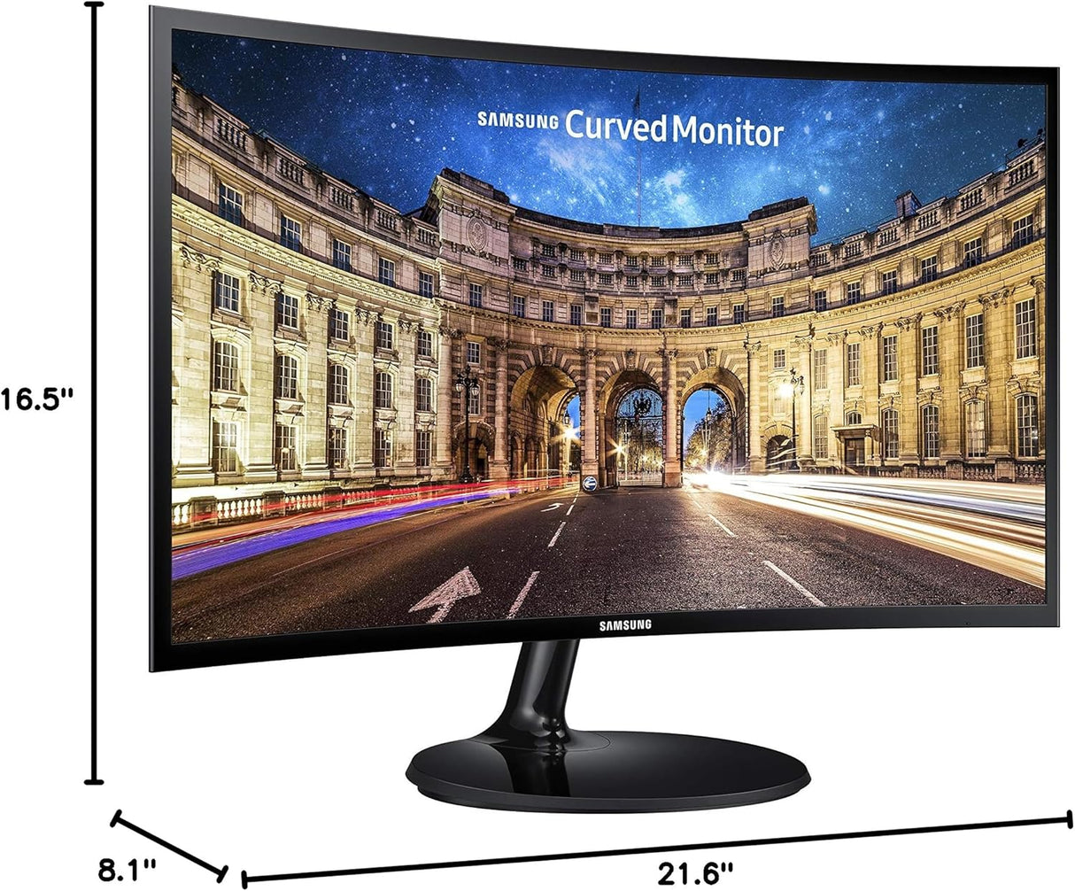Monitor Curvo 24 FHD 1080p, SAMSUNG, 60Hz, FreeSync, LC24F390