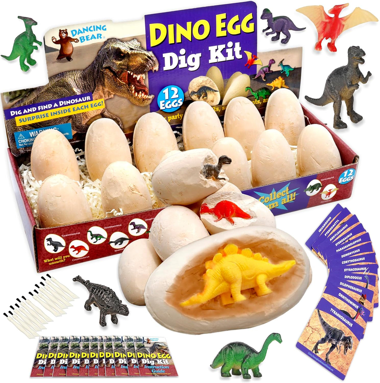 Kit  DANCING BEARde Excavación Dinosaurios para 12 Niños