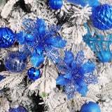 Flores Poinsettia Artificial Wironlst - 16 Pcs Decoración Navidad