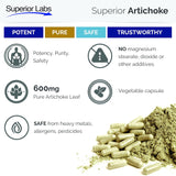 Suplementos Alimenticios de hoja de alcachofa orgánica