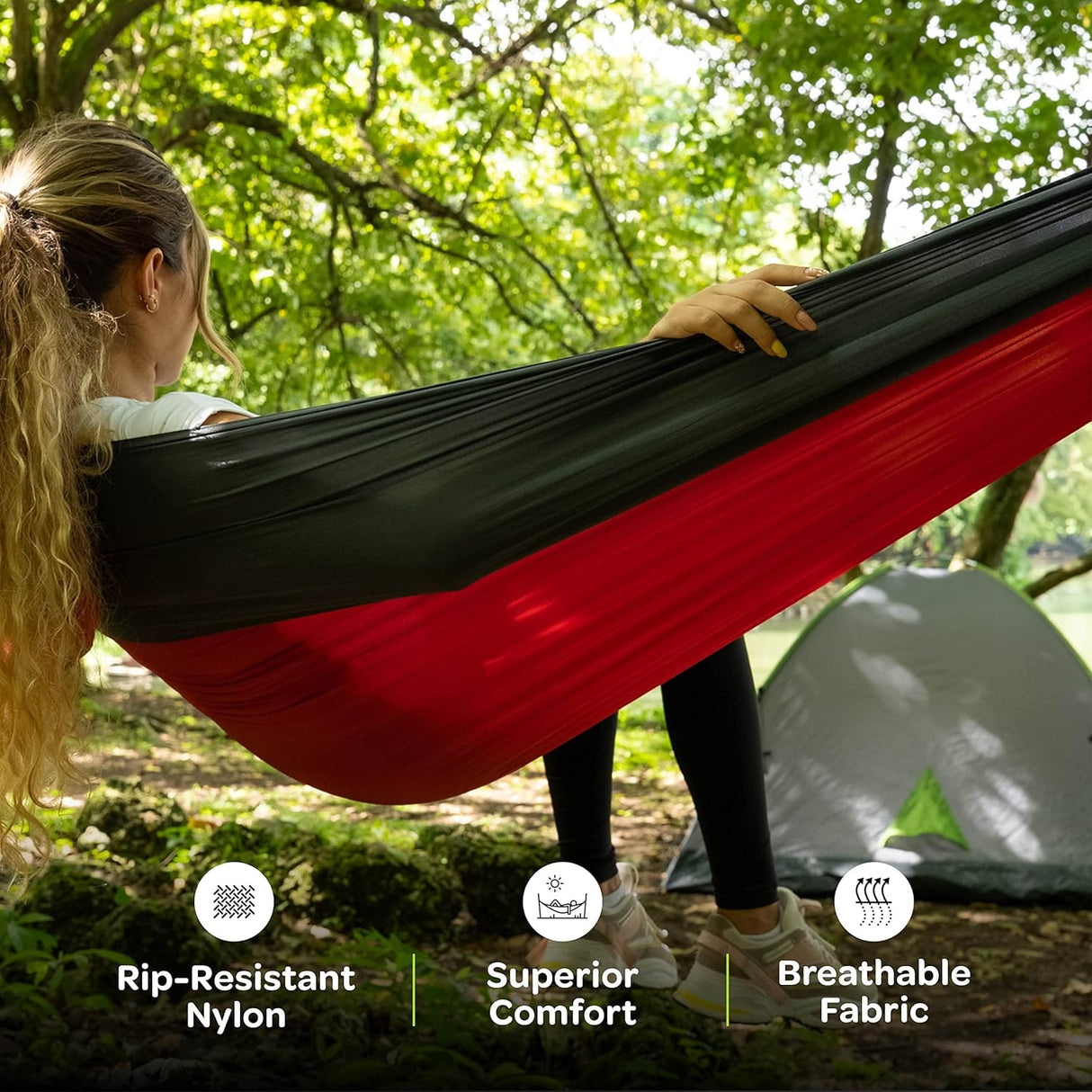 Durable Hammock 400 lb Capacity, Nylon Camping Hammock Chair
